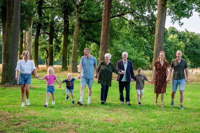 Familiefotoshoot met opa en oma