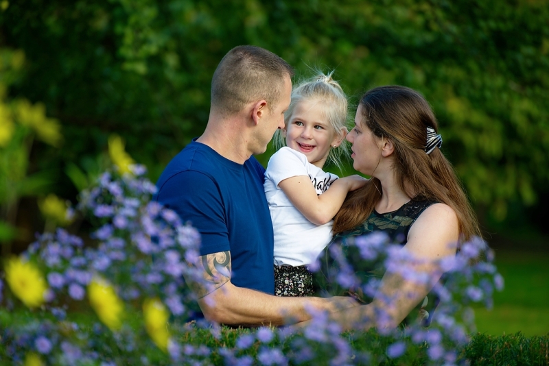 Ontspannen fotoshoot gezin