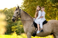 Paardenfotoshoot met kinderen