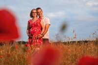 Zwangerschapsshoot in de natuur