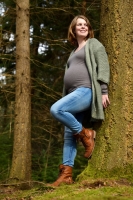 Zwangerschapsshoot in het bos