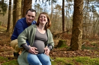 Zwangerschapsshoot in het bos
