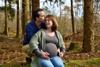 Zwangerschapsshoot in het bos
